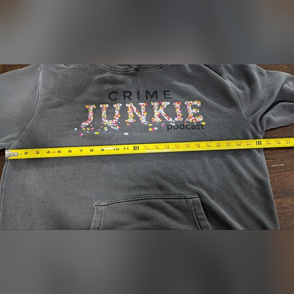 Crime Junkie Podcast Pill Logo Pullover Hoodie Sweatshirt, Size Large - Picture 5 of 7